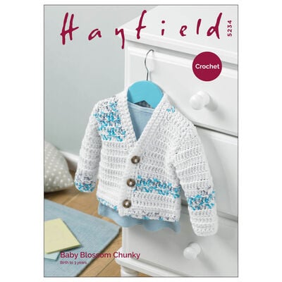 Hayfield Baby Blossom Chunky: Cardigan Knitting Pattern 5234 image number 1