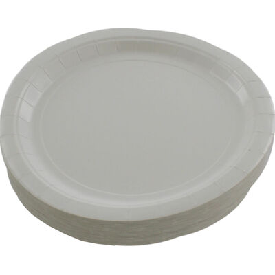 Frosty White Paper Plates - 50 Pack image number 2