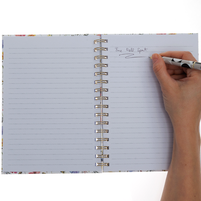 A5 Wiro White Wildflower Notebook image number 3