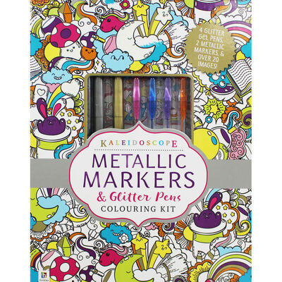 Kaleidoscope: Metallic Markers & Glitter Pens Colouring Kit image number 1