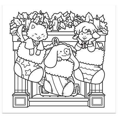 Cute & Cosy: Christmas Colouring Book image number 3
