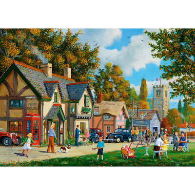 Sunday Village 500 Piece Jigsaw Puzzle image number 2