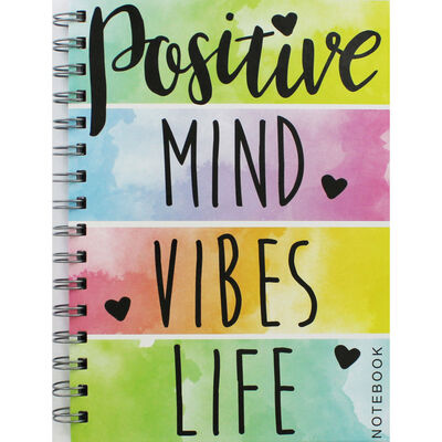 A5 Wiro Positive Mind Lined Notebook image number 1
