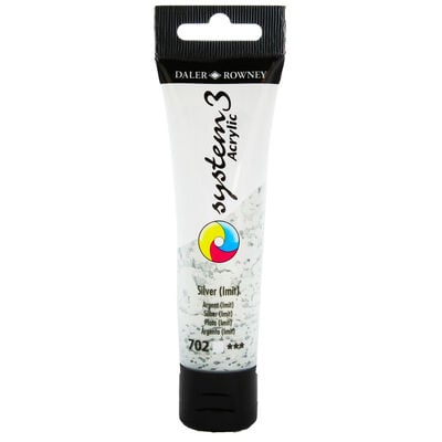 Daler Rowney System 3 59ml Acrylic Paint - Silver image number 1