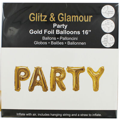 Gold Foil Party 16 Inch Balloon image number 1