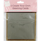 Create Your Own Metallic Greeting Cards - Pack of 5 image number 1