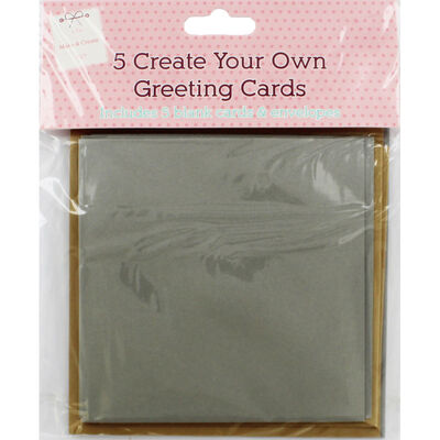 Create Your Own Metallic Greeting Cards - Pack of 5 image number 1