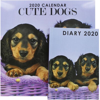 Cute Dogs 2020 Calendar and Diary Set image number 1