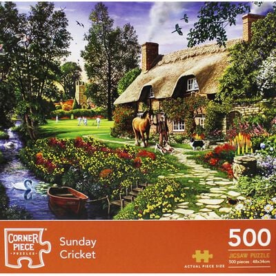 Sunday Cricket 500 Piece Jigsaw Puzzle image number 1