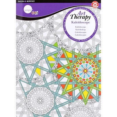 A4 Art Therapy Colouring Book: Kaleidoscope image number 1