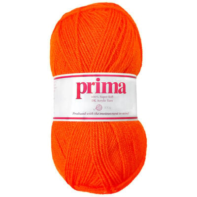 Prima DK Acrylic Wool: Orange Yarn 100g image number 1