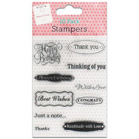 Sentiment Clear Stamps: Pack of 10