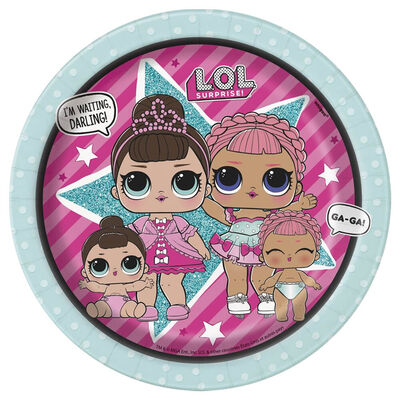 LOL Surprise Paper Dessert Plates: Pack of 8 image number 1