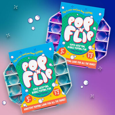 Pop ‘N’ Flip Bubble Popping Fidget Game: Assorted Tie-Dye Pink Octagon image number 4