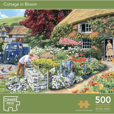 Cottage in Bloom 500 Piece Jigsaw Puzzle image number 1