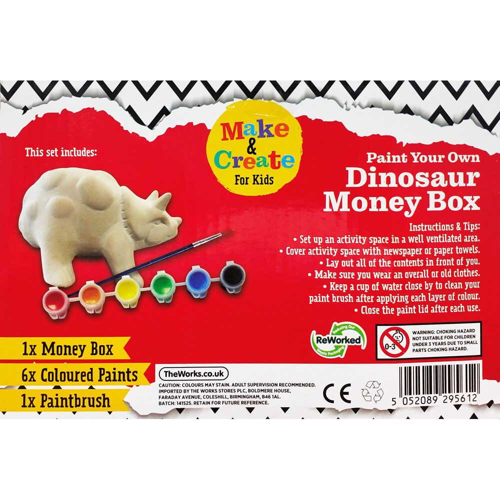 PAINT YOUR OWN Dinosaur Box Personalised Visual Arts Painting
