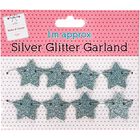 Silver Glitter Garland: 1m image number 1