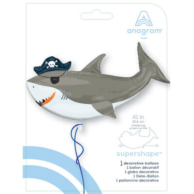 41 Inch Shark Super Shape Helium Balloon image number 2