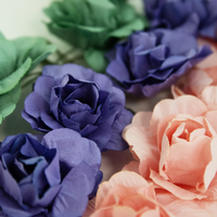 Paper Flower Embellishments with Crafting Wire: Pack of 12