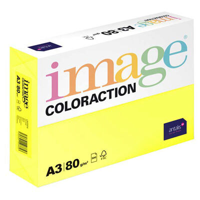 A3 Canary Deep Yellow Image Coloraction Copy Paper: 500 Sheets image number 1