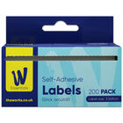 Works Essentials White Self Adhesive Labels: Pack of 200 image number 1