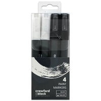 Crawford & Black Paint Markers: Pack of 4
