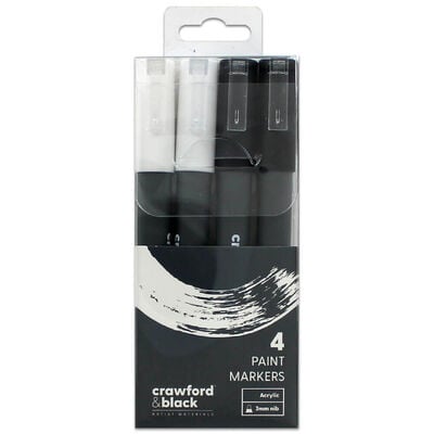 Crawford & Black Paint Markers: Pack of 4 image number 1