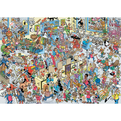 Jumbo Jan Van Haasteren At The Hair Dressers 1000 Piece Jigsaw Puzzle image number 3