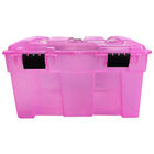 Whitefurze Pink Glitter 40 Litre Storage Box image number 1
