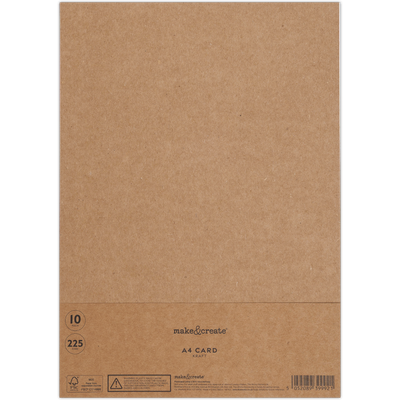 A4 Kraft Card: Pack of 10 image number 1