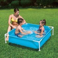 Summer Waves Small Frame Paddling Pool: 4ft x 4ft x 12in