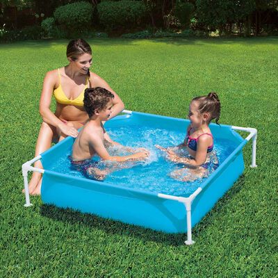 Summer Waves Small Frame Paddling Pool: 4ft x 4ft x 12in image number 2