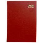 A4 Day a Page Red 2026 Diary image number 1