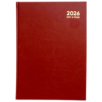 A4 Day a Page Red 2026 Diary