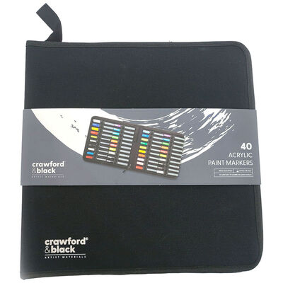 Crawford & Black Acrylic Paint Markers: Set of 40 image number 7