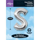 34 Inch Silver Letter S Helium Balloon image number 2