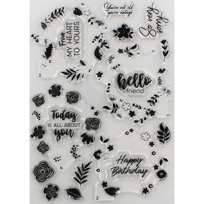 Crafters Companion Layering Stamp - Spring Wreath image number 3