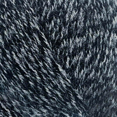 Prima DK Acrylic Wool: Black and Grey Twisted Yarn 100g image number 2