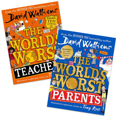 David Walliams: The World’s Worst Parents & The World’s Worst Teachers Book Bundle image number 1
