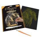 Horses Gold Engraving Art Set image number 1