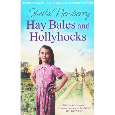 Hay Bales And Hollyhocks image number 1