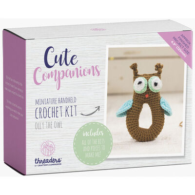 Cute Companions Miniature Handheld Crochet Kit - Olly the Owl image number 1