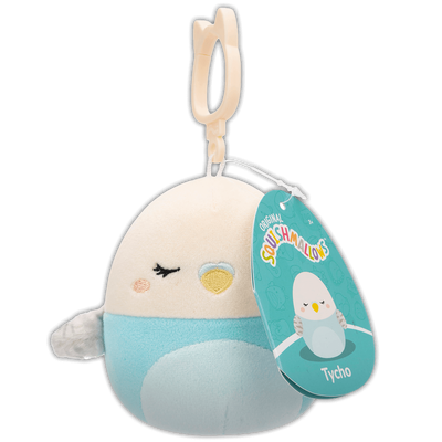 Squishmallows Clip On Plush: Tycho The Parakeet image number 1
