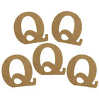 MDF Letter Q: Pack of 5 image number 1