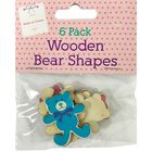 Wooden Bear Shapes - Pack of 6 image number 1
