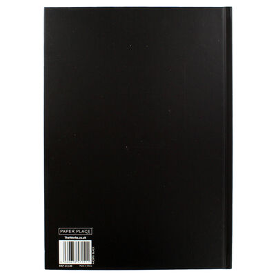 A4 Case Bound Plain Black Notebook image number 3