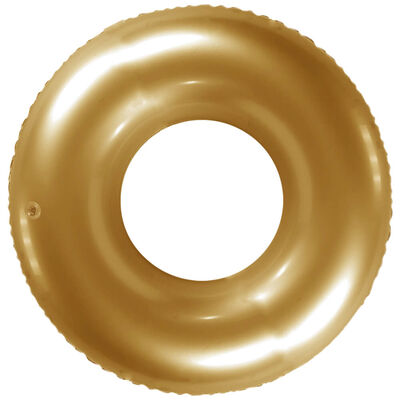 Inflatable 20" Shiny Metallic Swim Ring: Assorted image number 1