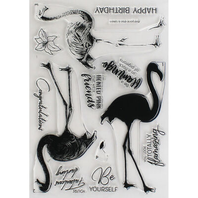 Crafters Companion Layering Stamp - Fabulous Flamingo image number 3