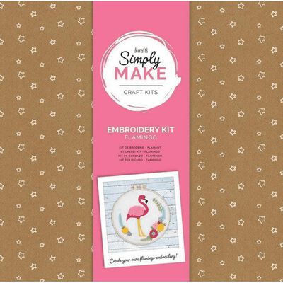 Simply Make - Flamingo Embroidery Kit image number 1