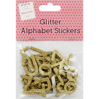 Gold Glitter Alphabet Stickers image number 1
